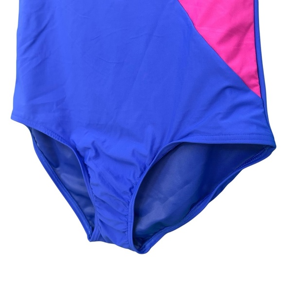 NWT LANDS END' UPF 50 Tummy Control‎ One Shoulder One-Piece Swimsuit 14 - Picture 7 of 12